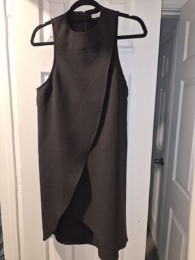 Tobi Black High-Low Wrap Overlay Dress